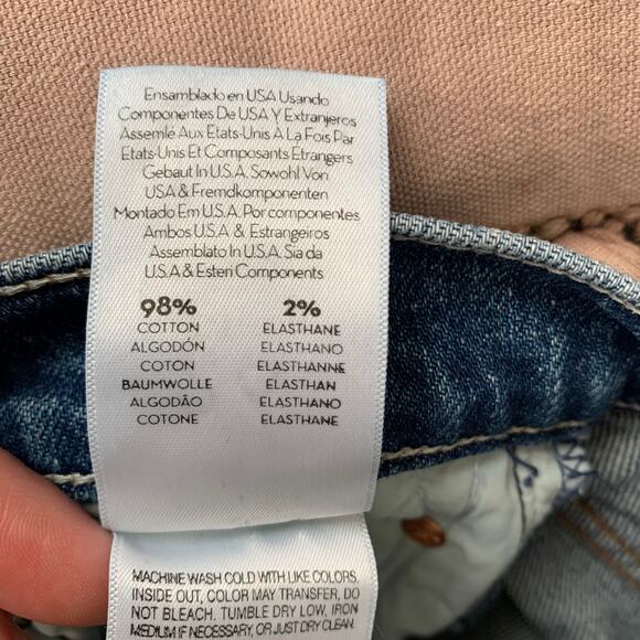 Mother High Waisted Rider Skimp Straight Leg Jeans In Cowboys Don’t Cry Size 26 - Picture 16 of 16